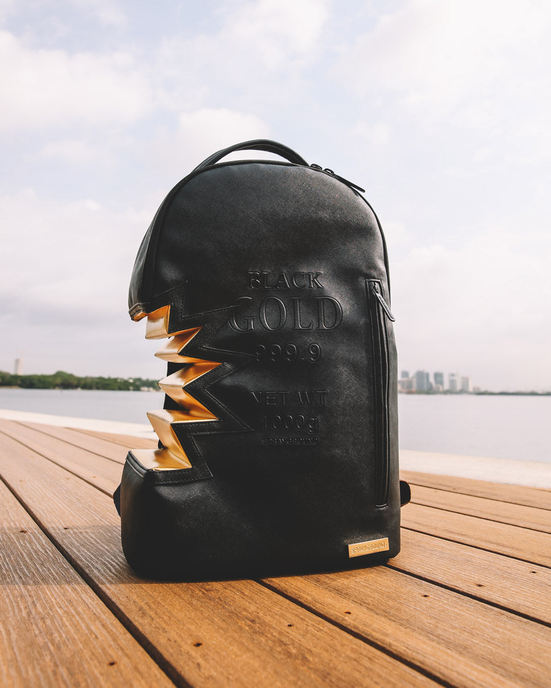 A.I.3 SHARK BITE BLACK GOLD BACKPACK (DLXV) - Image 6