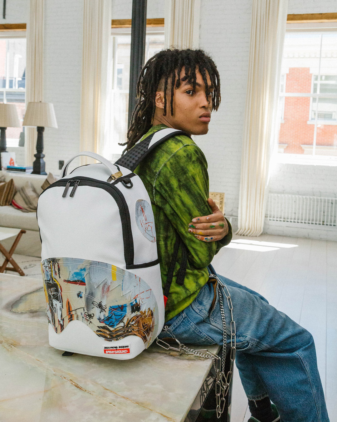 OFFICIAL BASQUIAT ACQUE PERICOLOSE 1981 BACKPACK (DLXV) - Image 2
