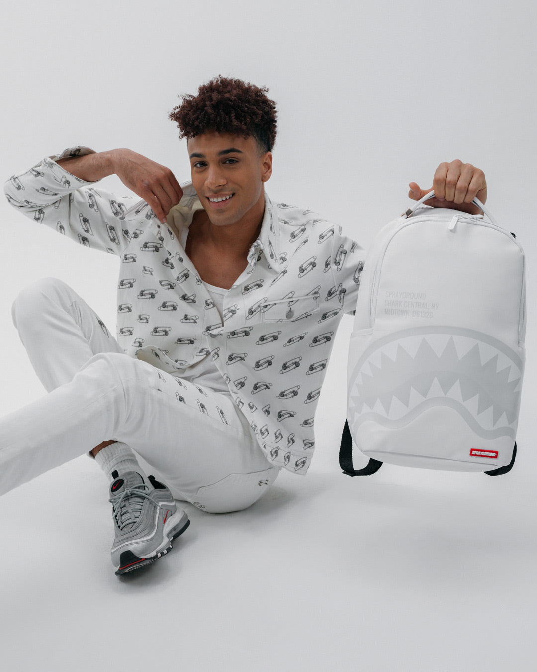 SHARK CENTRAL BACKPACK WHT/WHT (DLXV) - Image 4