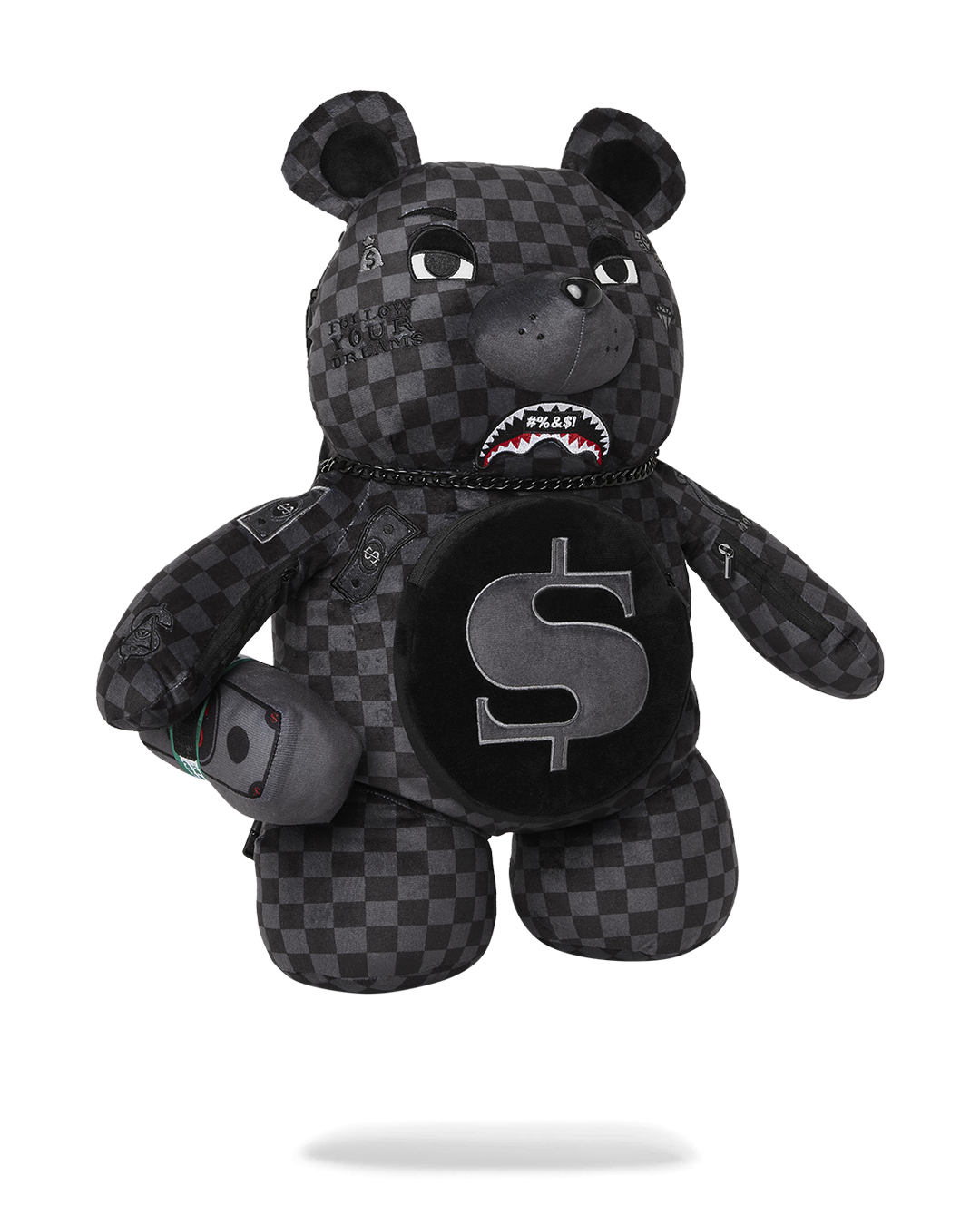 'WHAT THE BEEP' SHARK MONEYBEAR TEDDYBEAR BACKPACK - Image 3