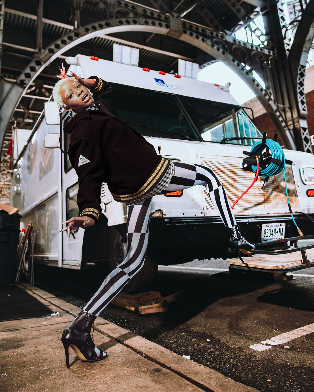 A.I.9 AFRICAN INTELLIGENCE GUILDED LEOPARD - SANDFLOWER COLLAB VARSITY JACKET - Image 9