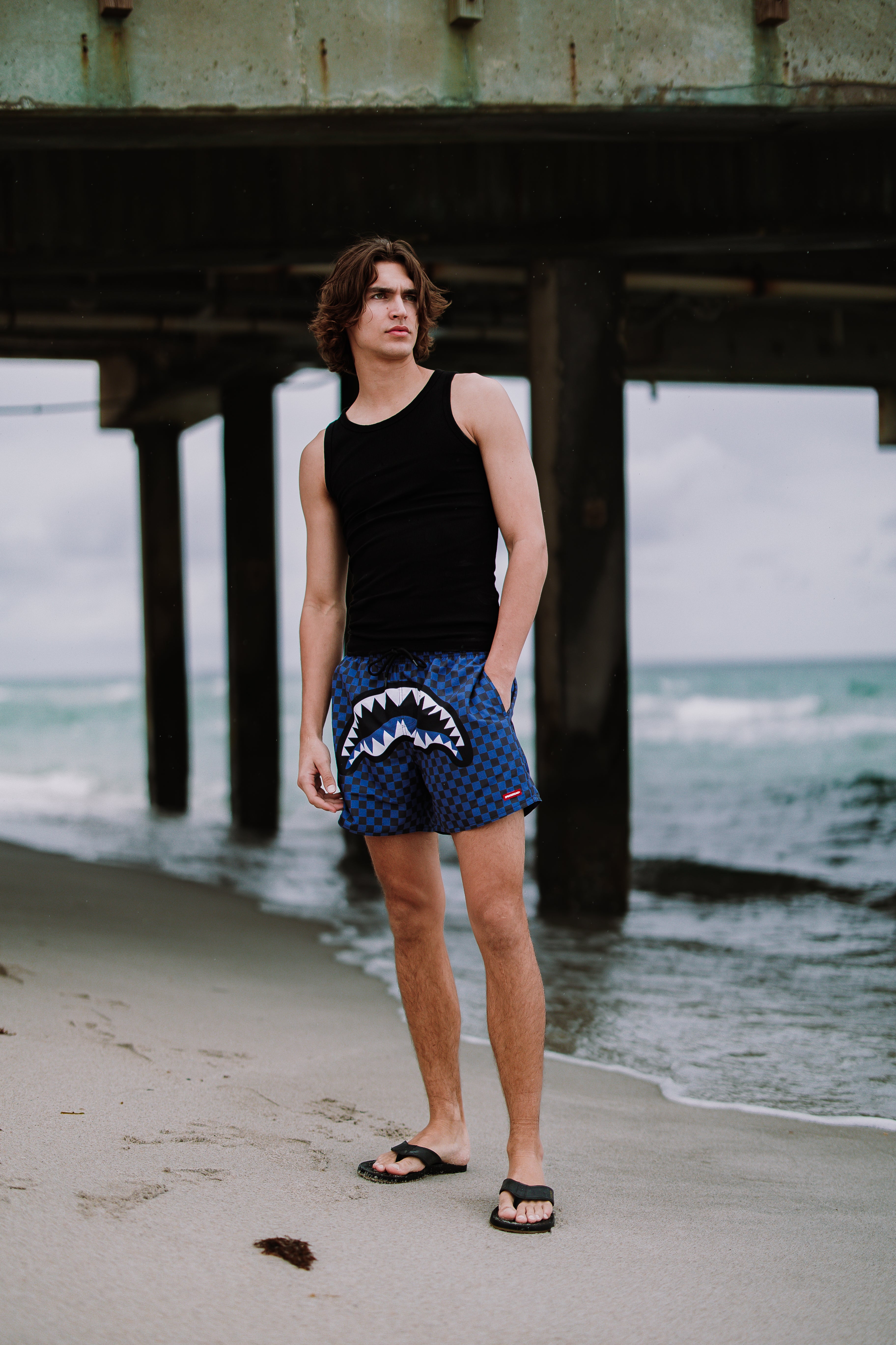 MIDNIGHT MAGIC SHARKS IN PARIS SWIM SHORTS - Image 2