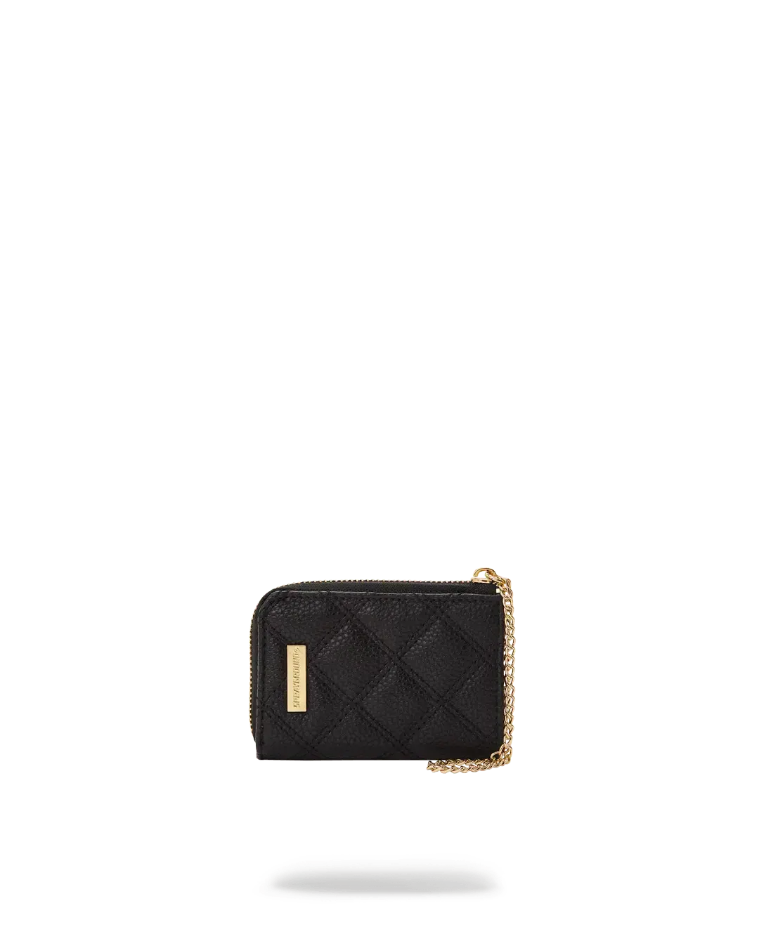 NOIR QUILT GOLD CHAIN SHARK WALLET