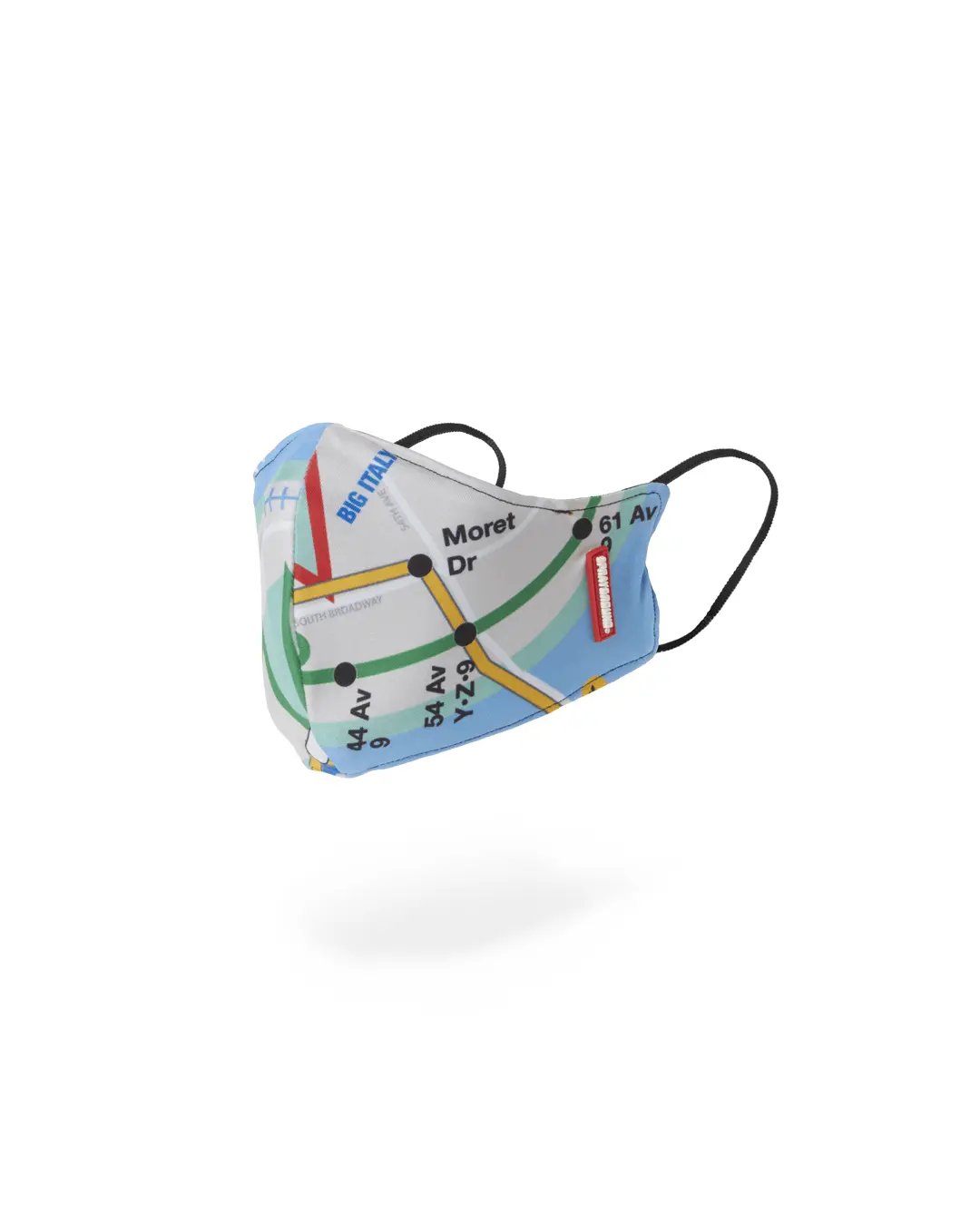NYC SHARK MAP MASK (FORM-FITTING)